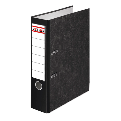 Artikelbild für dots Ordner schwarz marmoriert Karton 8,0 cm DIN A4, 1 St., Artikelnummer 489476