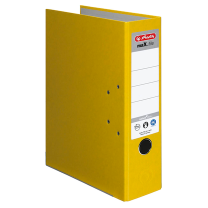 Artikelbild 2 für herlitz maX.file nature plus Ordner gelb Karton 8,0 cm DIN A4, 1 St., Artikelnummer 473694