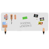 Artikelbild 1 für Legamaster Tischtrennwand ELEMENTS 7-209912, weiß 160,0 x 60,0 cm, 1 St., Artikelnummer 496681