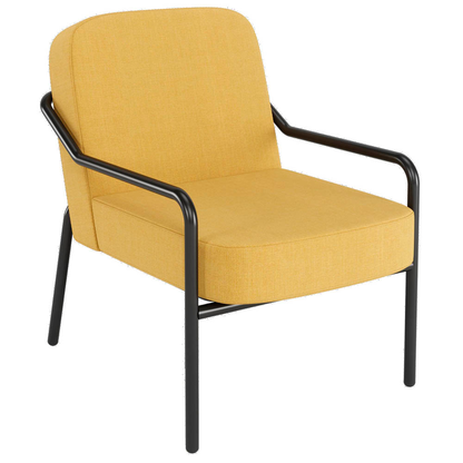 Artikelbild für medso powered by PAPERFLOW Sessel MEDSO M Rund gelb schwarz Stoff 58,0 x 74,3 x 73,6 cm, 1 St., Artikelnummer 522389