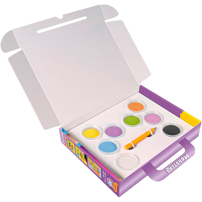 Artikelbild 5 für JOVI Bastelset Play & Fun Sand Painting Kit Monsters mehrfarbig, Artikelnummer 712939