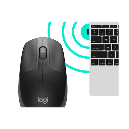 Artikelbild 3 für Logitech M190 Maus kabellos schwarz, anthrazit, Artikelnummer 373631
