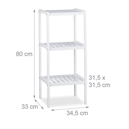 Artikelbild 4 für relaxdays Badregal weiß 34,5 x 33,0 x 80,0 cm, Artikelnummer 519221