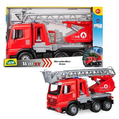 Artikelbild 2 für LENA Worxx Feuerwehr Leiterwagen Mercedes Benz Arocs 4615 Spielzeugauto, Artikelnummer 879781