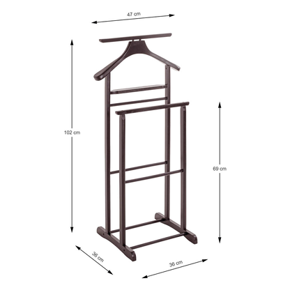 Artikelbild 2 für HAKU Möbel Herrendiener 30869 anthrazit Holz 47,0 x 102,0 cm, Artikelnummer 552204