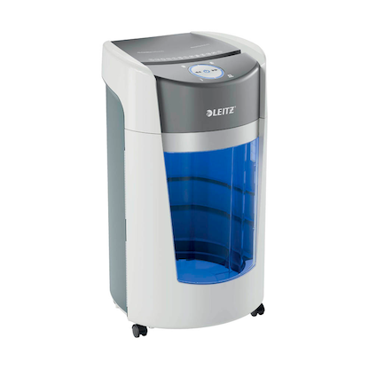 Artikelbild 18 für LEITZ IQ OptiMax Office 550 Aktenvernichter mit Partikelschnitt P-5, 2 x 15 mm, bis 10 Blatt, weiß, Artikelnummer 390167