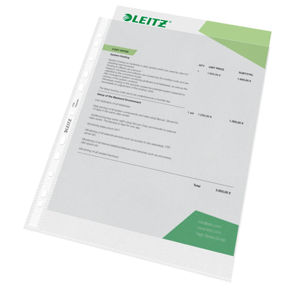 Artikelbild 4 für LEITZ Prospekthüllen 4790 DIN A4 transparent genarbt 0,085 mm, 100 St., Artikelnummer 578609