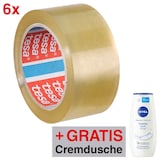Artikelbild 1 für AKTION: tesa Packband tesapack® 4195 transparent 50,0 mm x 66,0 m 6 Rollen + GRATIS NIVEA Shower Creme Soft, 250 ml, Artikelnummer 705517