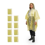 Artikelbild 1 für relaxdays unisex Einweg-Regenponcho gelb Einheitsgröße 10 St., Artikelnummer 966376