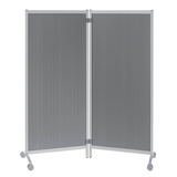 Artikelbild 1 für PAPERFLOW Trennwand, silber 76,0 x 160,0 cm mit Rollen, 2 St., Artikelnummer 957894