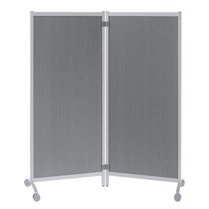 Artikelbild für PAPERFLOW Trennwand, silber 76,0 x 160,0 cm mit Rollen, 2 St., Artikelnummer 957894