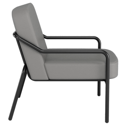 Artikelbild 2 für medso powered by PAPERFLOW Sessel MEDSO M Rund grau schwarz Kunstleder 58,0 x 74,3 x 73,6 cm, 1 St., Artikelnummer 522397