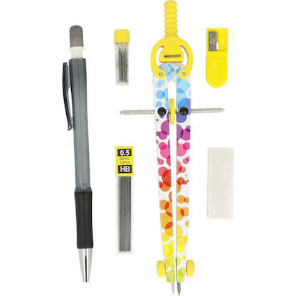 Artikelbild 2 für WESTCOTT Zirkel bunt, gelb, 1 St., Artikelnummer 648729