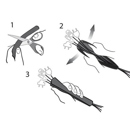 Artikelbild 5 für LABEL THE CABLE Kabelmantel CABLE TUBE PRO schwarz, 1 St., Artikelnummer 654879