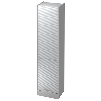 Artikelbild für HAMMERBACHER Akandia Rollladenschrank lichtgrau, silber 4 Fachböden 50,0 x 40,0 x 200,4 cm, Artikelnummer 672089