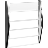 Artikelbild 1 für helit Wandprospekthalter the arc schwarz DIN A3 4 Fächern 48,0 x 8,0 x 54,0 cm, 1 St., Artikelnummer 480343