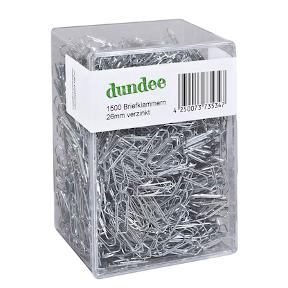 Artikelbild für dundee Büroklammern silber glanzverzinkt, 1.500 St., Artikelnummer 422263