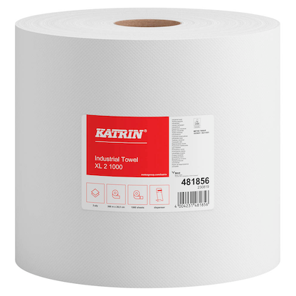 Artikelbild 2 für KATRIN Putztuchrollen XL 2 1000 2-lagig hochweiß, 1.000 Blätter, 2 Rollen, Artikelnummer 506030