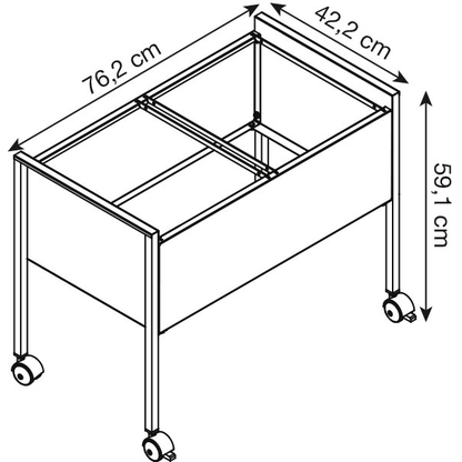 Artikelbild 2 für DURABLE Hängemappenwagen Quer-Registratur grau für bis zu 100 Hängemappen, Artikelnummer 468249