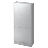 Artikelbild 1 für HAMMERBACHER Akandia Rollladenschrank lichtgrau, silber 4 Fachböden 90,0 x 40,0 x 200,4 cm, Artikelnummer 672113