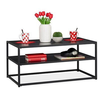 Artikelbild 3 für relaxdays Couchtisch rechteckig MDF-Platte schwarz 90,0 x 50,0 x 42,0 cm, 1 St., Artikelnummer 520021