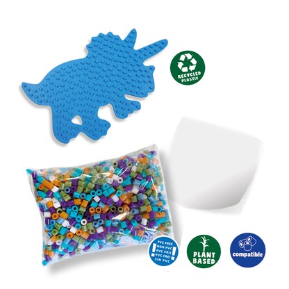 Artikelbild 3 für SES Creative® Bügelperlen Set GREEN BEEDZ Triceratops mehrfarbig, Artikelnummer 110639