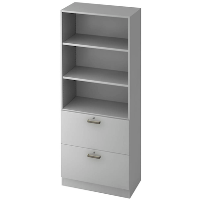 Artikelbild für HAMMERBACHER Regalschrank Haziender, V7300/5/5/SG lichtgrau 80,0 x 42,0 x 200,4 cm, 1 St., Artikelnummer 792614