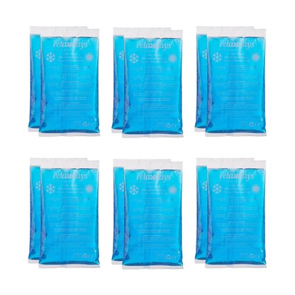 Artikelbild für relaxdays Kühlpads Rechteck 10039564_0 blau 15,0 x 8,0 cm, 12 St., Artikelnummer 140709