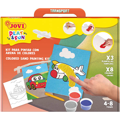 Artikelbild 6 für JOVI Bastelset Play & Fun Sand Painting Kit Transport mehrfarbig, Artikelnummer 713069