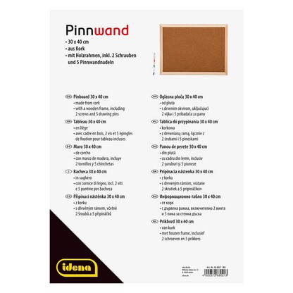 Artikelbild 6 für Idena Pinnwand 40,0 x 30,0 cm Kork braun, Artikelnummer 143036