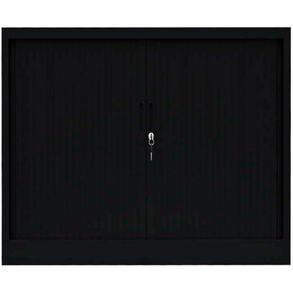 Artikelbild 2 für LÜLLMANN Schiebetürenschrank, 555139 tiefschwarz 2 Fachböden 120,0 x 45,7 x 105,0 cm, Artikelnummer 183339