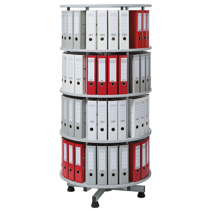 Artikelbild für Ordnerdrehsäule hellgrau bis zu 96 Ordner, Komplett drehbar, H: 167,0 cm, Artikelnummer 190047