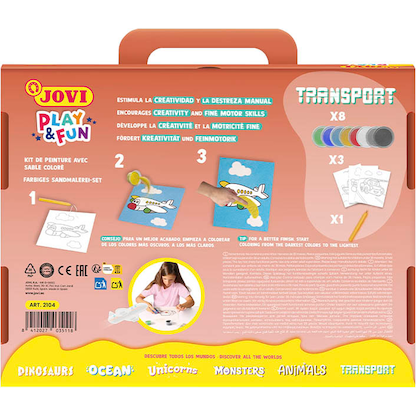 Artikelbild 7 für JOVI Bastelset Play & Fun Sand Painting Kit Transport mehrfarbig, Artikelnummer 713069