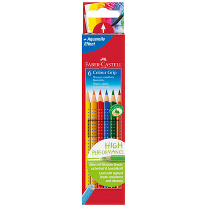 Artikelbild für FABER-CASTELL Colour GRIP Buntstifte farbsortiert, 6 St., Artikelnummer 243634