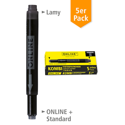 Artikelbild 5 für ONLINE® Tintenpatronen für Füller 17306/12 schwarz, 5 St., Artikelnummer 404215