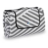 Artikelbild 1 für relaxdays Picknickdecke isoliert grau/weiß 200,0 x 200,0 cm, 1 St., Artikelnummer 449011