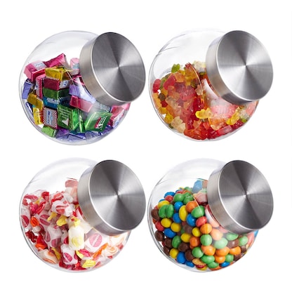 Artikelbild für relaxdays Vorratsdosen 15,5 cm hoch transparent 1,5 l, 4 St., Artikelnummer 562411