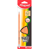 Artikelbild 1 für maped BLACK'PEPS Bleistifte HB naturbelassen mit Radierer, 6 St., Artikelnummer 701737