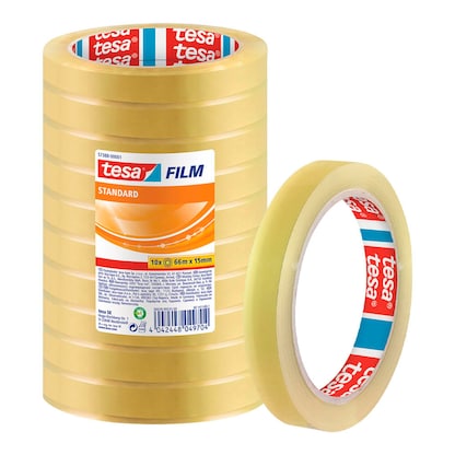 Artikelbild für tesa STANDARD Klebefilm transparent 15,0 mm x 66,0 m 10 Rollen, Artikelnummer 455402