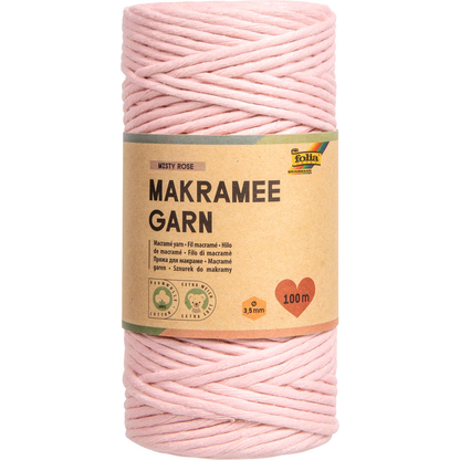 Artikelbild für folia Makramee Garn altrosa Misty rose Ø 3,5 mm, 1 St., Artikelnummer 963717