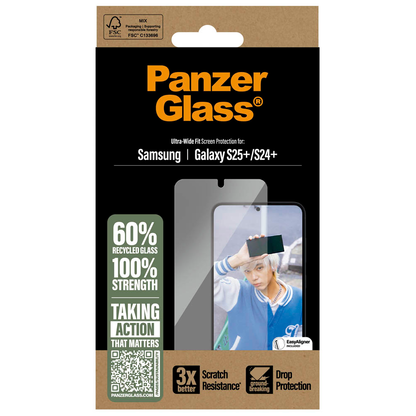 Artikelbild 4 für PanzerGlass™ Display-Schutzglas für Samsung Galaxy S25+, Artikelnummer 525164