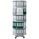 Artikelbild 1 für Ordnerdrehsäule hellgrau bis zu 120 Ordner, Komplett drehbar, H: 203,0 cm, Artikelnummer 190007