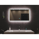 Artikelbild 1 für POSSEIK Spiegel mit Beleuchtung weiß 90,0 x 3,2 x 53,0 cm, Artikelnummer 667739