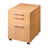 Artikelbild 1 für HAMMERBACHER Sira Rollcontainer buche 3 Auszüge 42,8 x 58,0 x 59,0 cm, Artikelnummer 197020