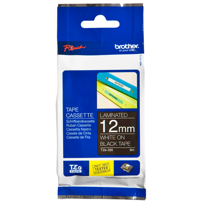 Artikelbild 2 für brother Schriftband TZe-335 TZE335, 12 mm, weiß auf schwarz, 1 St., Artikelnummer 784868