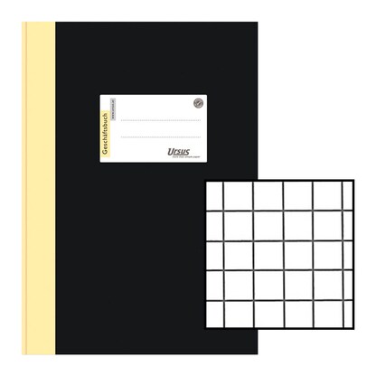 Artikelbild für Ursus Geschäftsbuch DIN A4 kariert, schwarz Hardcover 288 Seiten, 1 St., Artikelnummer 991190