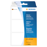 Artikelbild 1 für HERMA Adressetiketten 4301 weiß 95,0 x 48,0 mm, 250 Etiketten , Artikelnummer 704452