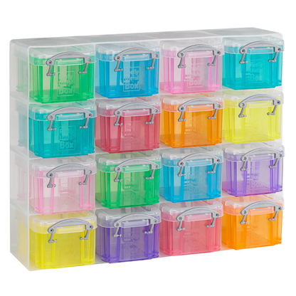 Artikelbild 6 für Really Useful Box Kleinteilemagazin 16x 0,14 l transparent, bunt 28,0 x 8,5 x 22,5 cm, 1 St., Artikelnummer 327852