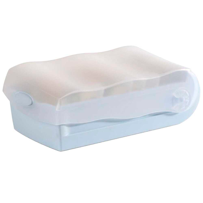 Artikelbild 2 für HAN CROCO Karteikasten DIN A7 für 900 Karteikarten blau-transparent mit Deckel, Artikelnummer 372746