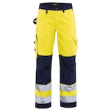 Artikelbild 1 für BLAKLÄDER® Damen Warnschutzhose 7155 gelb, marine Größe 23, Artikelnummer 742325